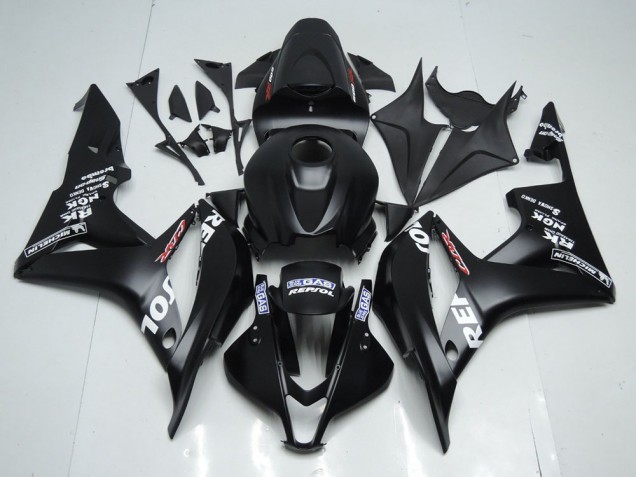 2007-2008 Matte Black Repsol Honda CBR600RR Fairings 2007-2008 Matte Black Repsol Honda CBR600RR Fairings
