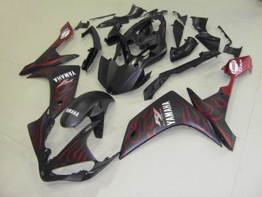 2007-2008 Matte Red Flame Yamaha YZF R1 Fairings