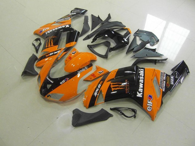 2007-2008 Orange Monster Kawasaki Ninja ZX6R Fairings 2007-2008 Orange Monster Kawasaki Ninja ZX6R Fairings