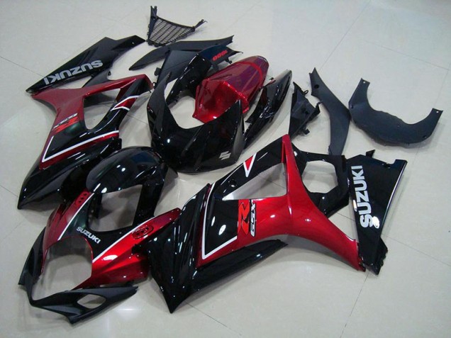 2007-2008 Red Black Suzuki GSXR 1000 Fairings 2007-2008 Red Black Suzuki GSXR 1000 Fairings