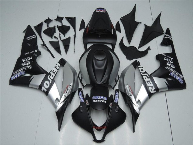 2007-2008 Silver Black Honda CBR600RR Fairings 2007-2008 Silver Black Honda CBR600RR Fairings