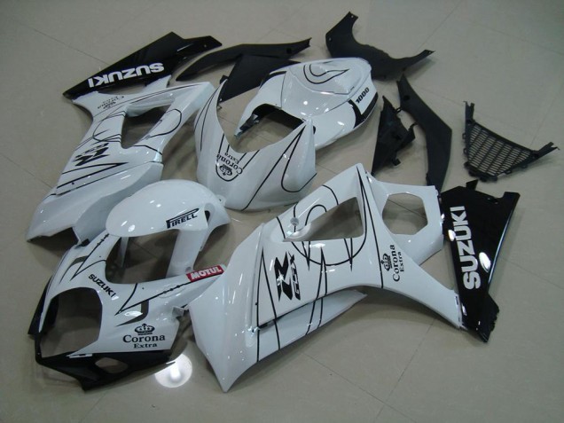 2007-2008 White Corona Suzuki GSXR 1000 Fairings 2007-2008 White Corona Suzuki GSXR 1000 Fairings