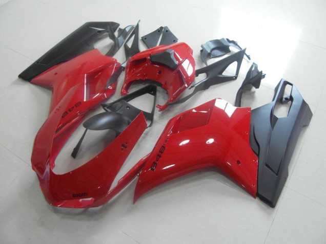 2007-2012 Red Black Ducati 848 1098 1198 Fairings 2007-2012 Red Black Ducati 848 1098 1198 Fairings