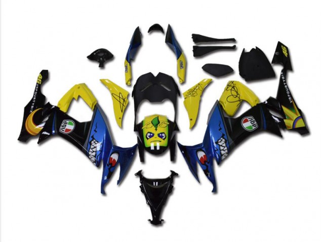 2008-2010 Blue Shark Kawasaki Ninja ZX10R Fairings 2008-2010 Blue Shark Kawasaki Ninja ZX10R Fairings