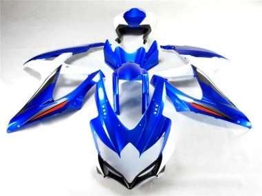 2008-2010 Blue White Suzuki GSXR 600/750 Full Fairing Kits
