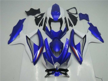 2008-2010 Blue White Suzuki GSXR 600/750 Plastics Fairing Kits