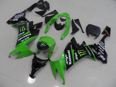 2008-2010 Green and Black Monster Kawasaki Ninja ZX10R Fairings