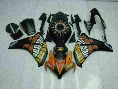 2008-2011 Orange Black Honda CBR1000RR Fairings