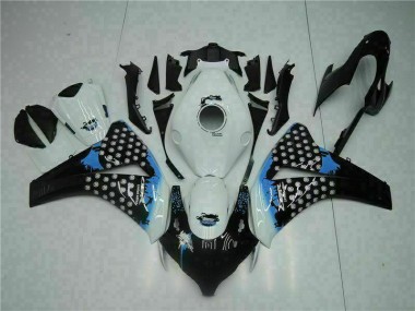 2008-2011 White Black Honda CBR1000RR Plastics Fairings