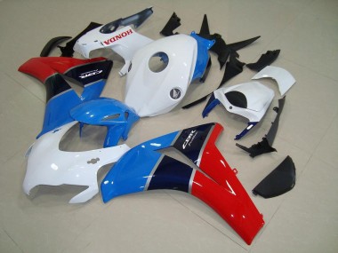 2008-2011 White Blue Red Honda CBR1000RR Fairings