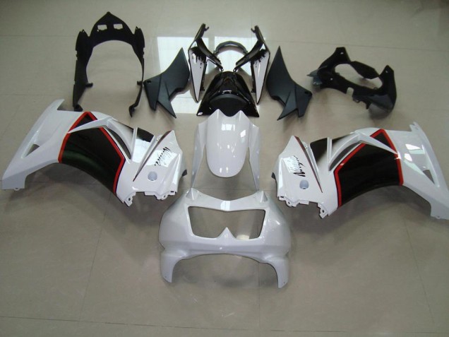 2008-2012 Pearl White Black Kawasaki Ninja ZX250R Fairings 2008-2012 Pearl White Black Kawasaki Ninja ZX250R Fairings