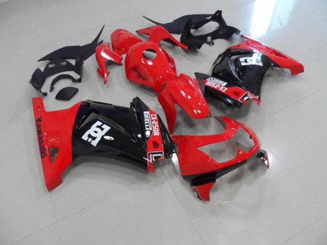 2008-2012 Red Black Kawasaki Ninja ZX250R Fairings 2008-2012 Red Black Kawasaki Ninja ZX250R Fairings