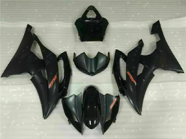 2008-2016 Black Yamaha YZF R6 Full Fairing Kit