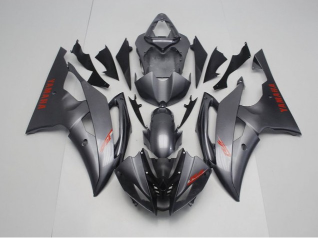 2008-2016 Matte Black Grey Yamaha YZF R6 Fairings 2008-2016 Matte Black Grey Yamaha YZF R6 Fairings
