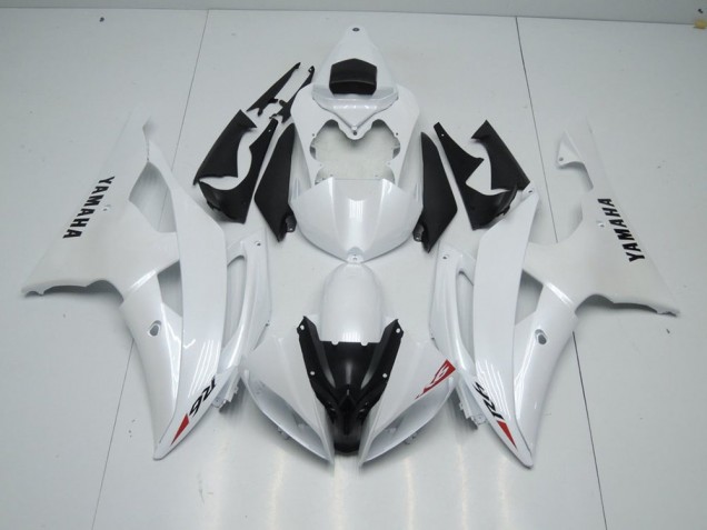 2008-2016 Pearl White and Red Sticker Yamaha YZF R6 Fairings 2008-2016 Pearl White and Red Sticker Yamaha YZF R6 Fairings