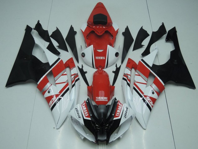 2008-2016 Red White Black Yamaha YZF R6 Fairing Kit & Bodywork 2008-2016 Red White Black Yamaha YZF R6 Fairing Kit & Bodywork