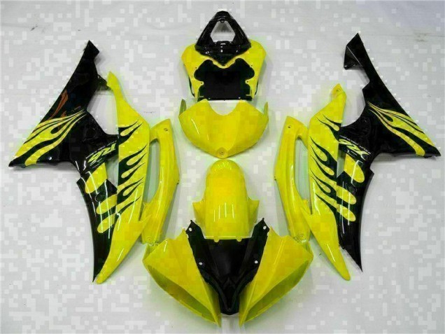 2008-2016 Yellow Black Yamaha YZF R6 Fairings 2008-2016 Yellow Black Yamaha YZF R6 Fairings