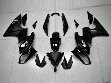 2009-2011 Glossy Black Kawasaki Ninja EX650 Fairings