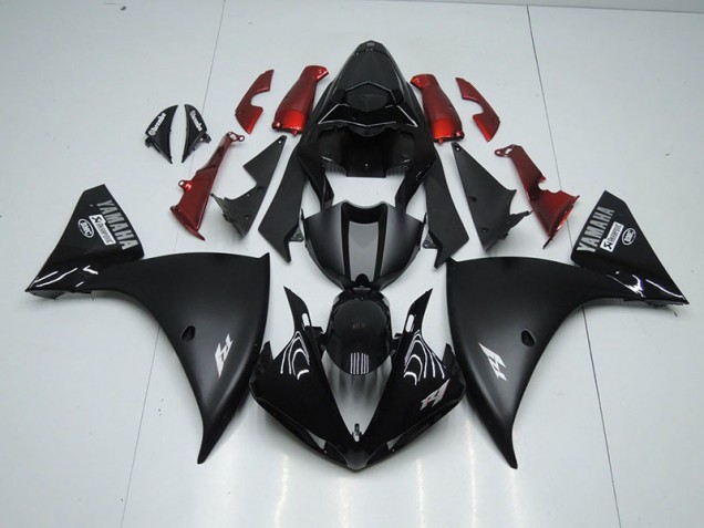 2009-2011 Matte Black Yamaha YZF R1 Full Fairing Kit