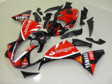 2009-2011 Red Black Santander Yamaha YZF R1 Fairings