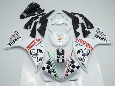 2009-2011 White Black Abrath Yamaha YZF R1 Fairings