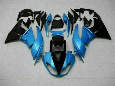 2009-2012 Blue Black Kawasaki Ninja ZX6R Fairings