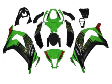 2011-2015 Green Black Kawasaki Ninja ZX10R Injection Fairing Kit