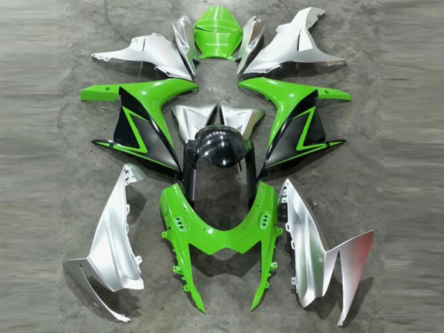 2011-2020 Green Silver Suzuki GSXR 600/750 Plastics Fairing Kits 2011-2020 Green Silver Suzuki GSXR 600/750 Plastics Fairing Kits