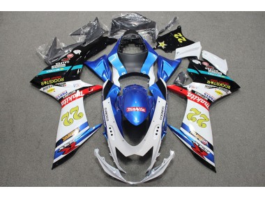 2011-2020 Rockstar 22 Blue White Red Suzuki GSXR600 Fairings