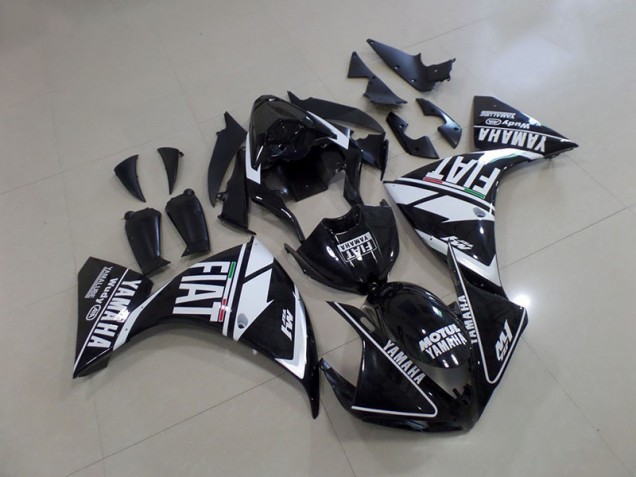 2012-2014 Black White Fiat Yamaha YZF R1 Fairings & Bodywork 2012-2014 Black White Fiat Yamaha YZF R1 Fairings & Bodywork