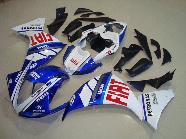 2012-2014 Blue White Fiat Yamaha YZF R1 Fairings 2012-2014 Blue White Fiat Yamaha YZF R1 Fairings