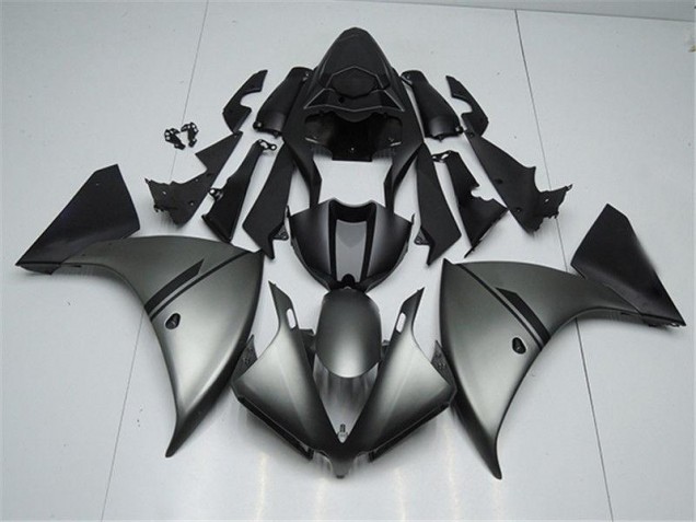 2012-2014 Matte Grey Black Yamaha YZF R1 Fairings 2012-2014 Matte Grey Black Yamaha YZF R1 Fairings