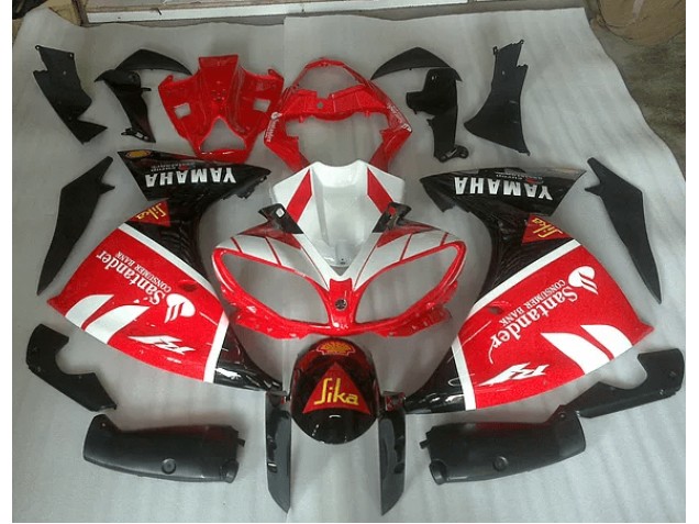 2012-2014 Red White and Black Graphic Yamaha YZF R1 Fairings 2012-2014 Red White and Black Graphic Yamaha YZF R1 Fairings