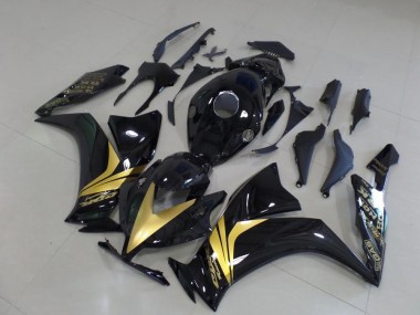 2012-2016 Glossy Black Gold Sticker Honda CBR1000RR Fairings