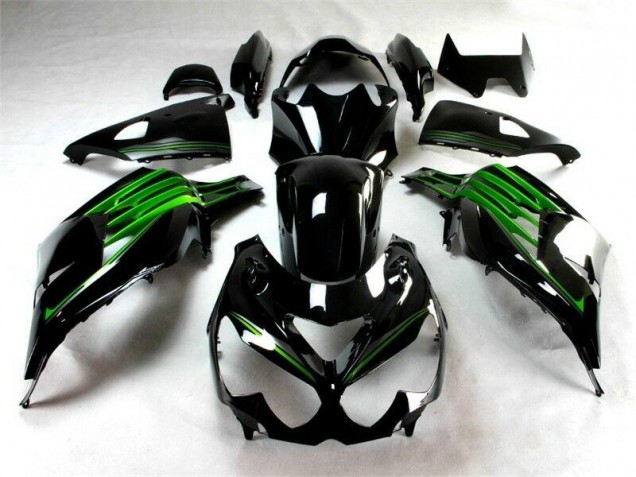 2012-2019 Black Green Kawasaki Ninja ZX14R Fairings 2012-2019 Black Green Kawasaki Ninja ZX14R Fairings
