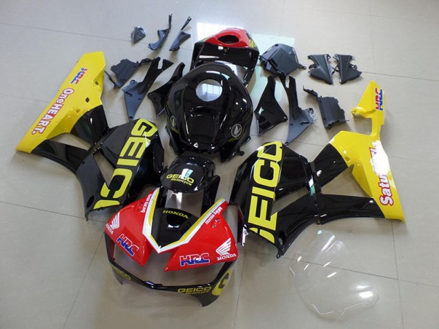 2013-2019 Yellow Black Geico Honda CBR600RR Fairings 2013-2019 Yellow Black Geico Honda CBR600RR Fairings