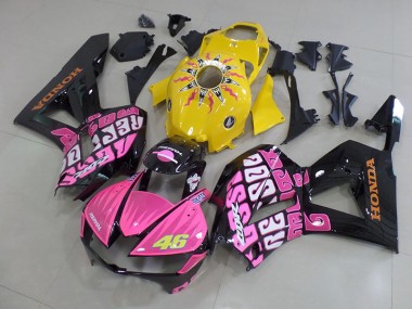 2013-2019 Yellow Pink Rossi Honda CBR600RR Fairings