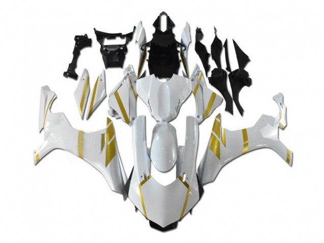 2015-2019 White Gold Yamaha YZF R1 Fairings 2015-2019 White Gold Yamaha YZF R1 Fairings