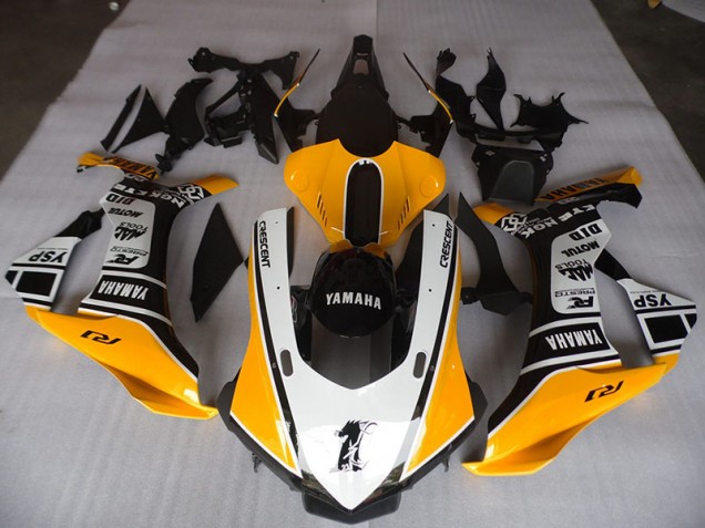 2015-2019 Yellow White Black Yamaha YZF R1 Fairings 2015-2019 Yellow White Black Yamaha YZF R1 Fairings